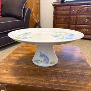 “Westbury” Tuscany Collection Porcelain Cake Plate-Morning Glory Design